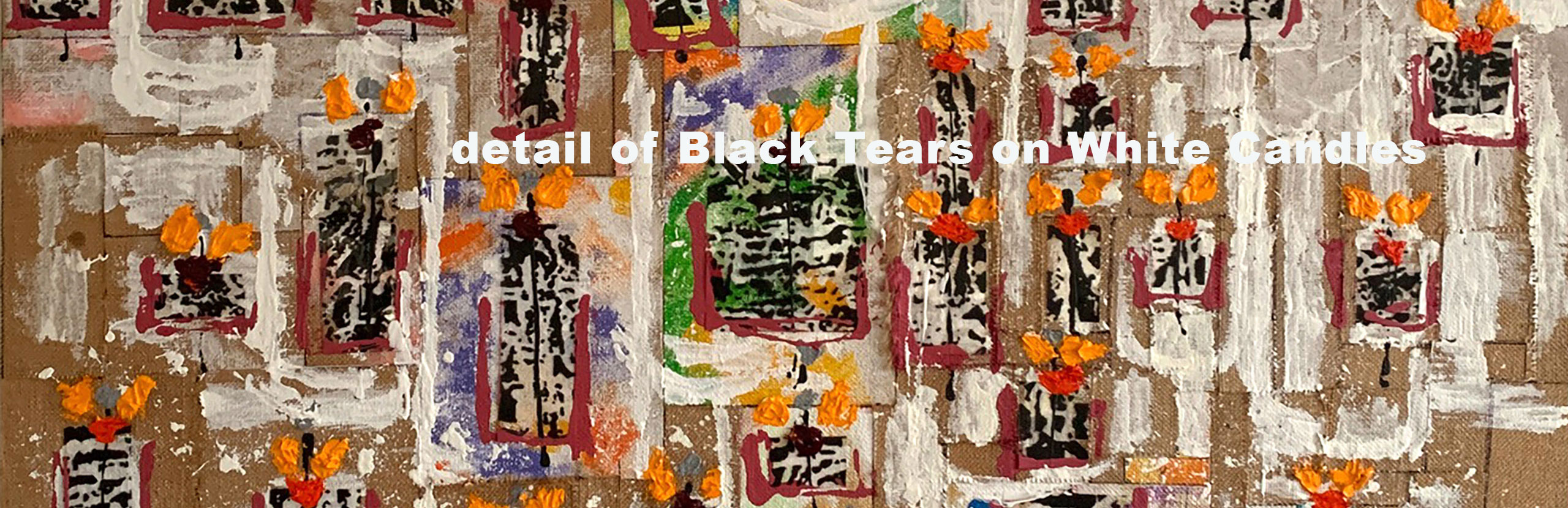 Black Tears on White Candles, painting by Kenneth Beeker (b'ker)