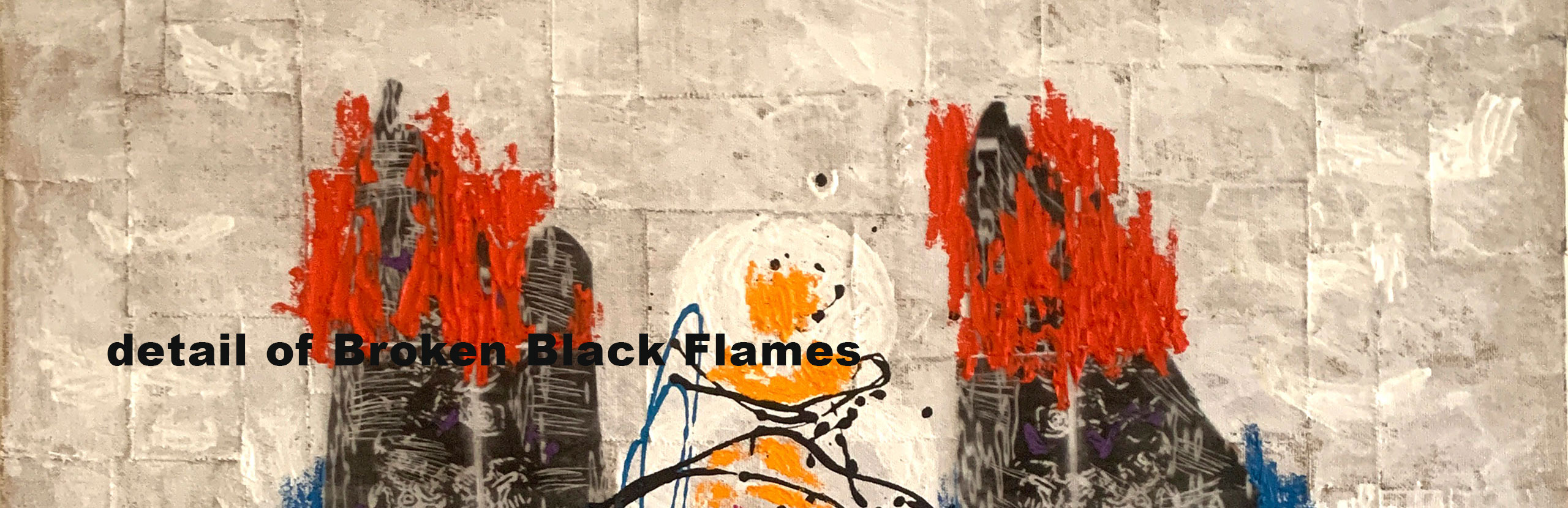 Broken Black Flames, painting by Kenneth Beeker (b'ker)